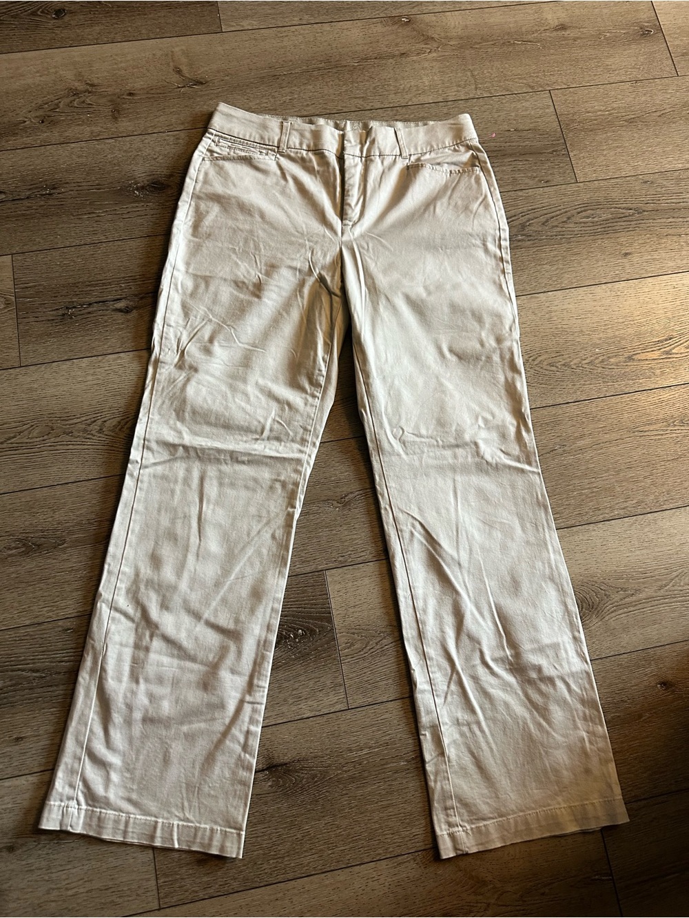 JM Collection Cream Straight-Leg Jeans